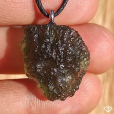 Pendentif Moldavite brute naturelle - Tectite de République Tchèque