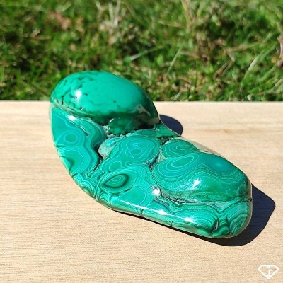 Malachite &amp; Chrysocolle natural polished from Congo
