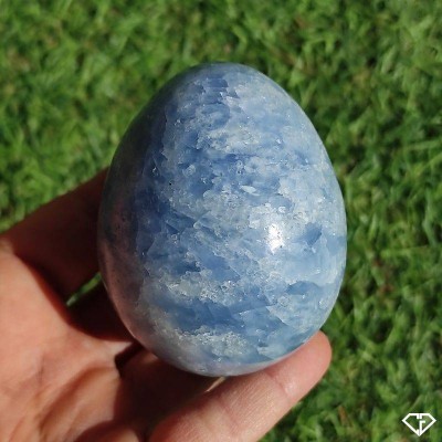 Natural Blue Calcite egg from Madagascar