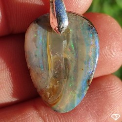 Pendentif Opale Boulder naturelle d'Australie