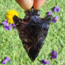Pendentif pointe de flèche en Obsidienne naturelle