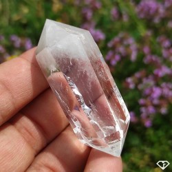Double pointe de Cristal de roche naturel taillée de Chine
