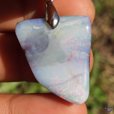 Pendentif Opale Boulder naturelle du Queensland, Australie - Charlie's Gems