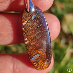 Opal Pendant Natural Australian Boulder