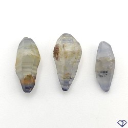 Lot of 3 natural rough sapphires. Collectable stones from Sri Lanka.