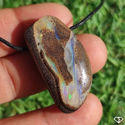 Pendentif Opale Boulder naturelle d'Australie