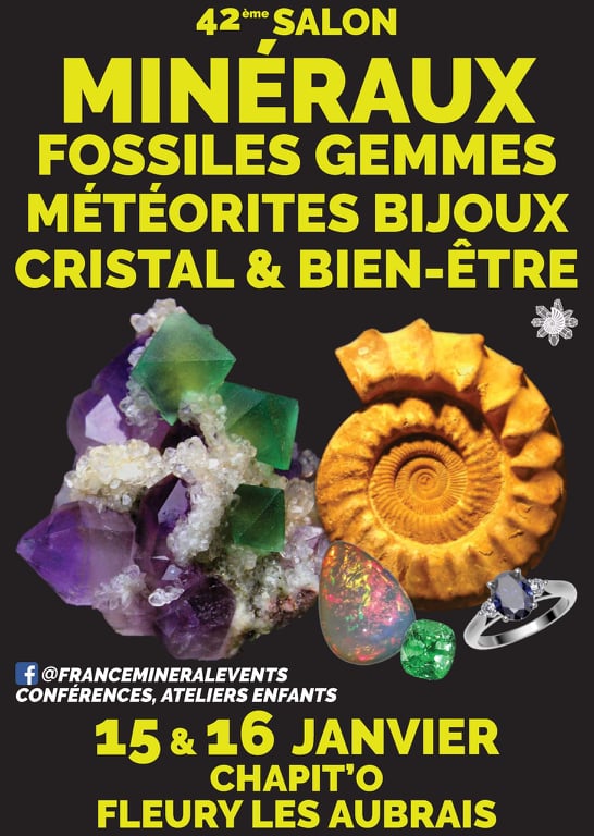 Calendrier Mineraux 2023 Calendrier 2022 Des Salons Et Bourses Aux Minéraux, Gemmes, Fossiles,  Météorites Et Bijoux En France